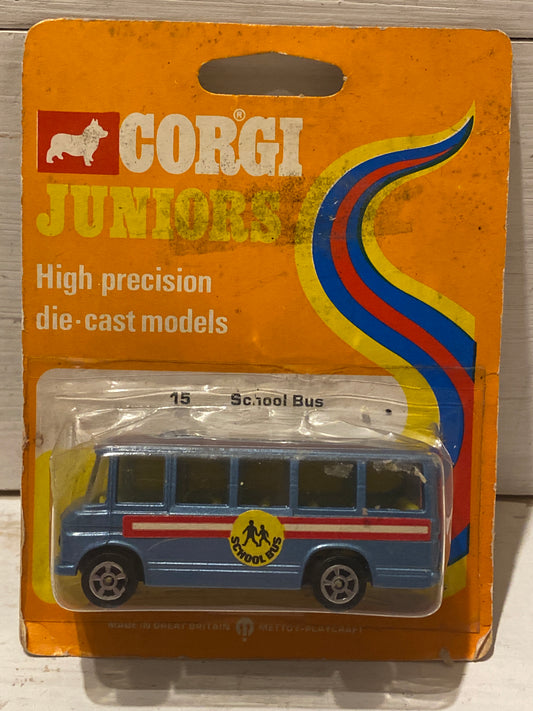 Corgi Juniors - Mercedes School Bus - Metallic Blue