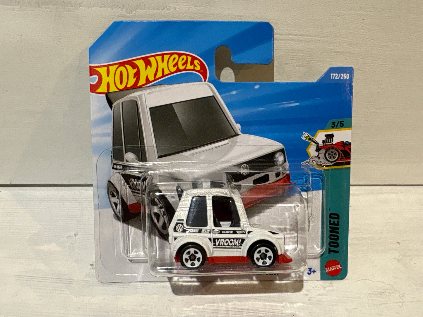 Hot Wheels - Tooned Volkswagen Golf MK1 - White - Tooned