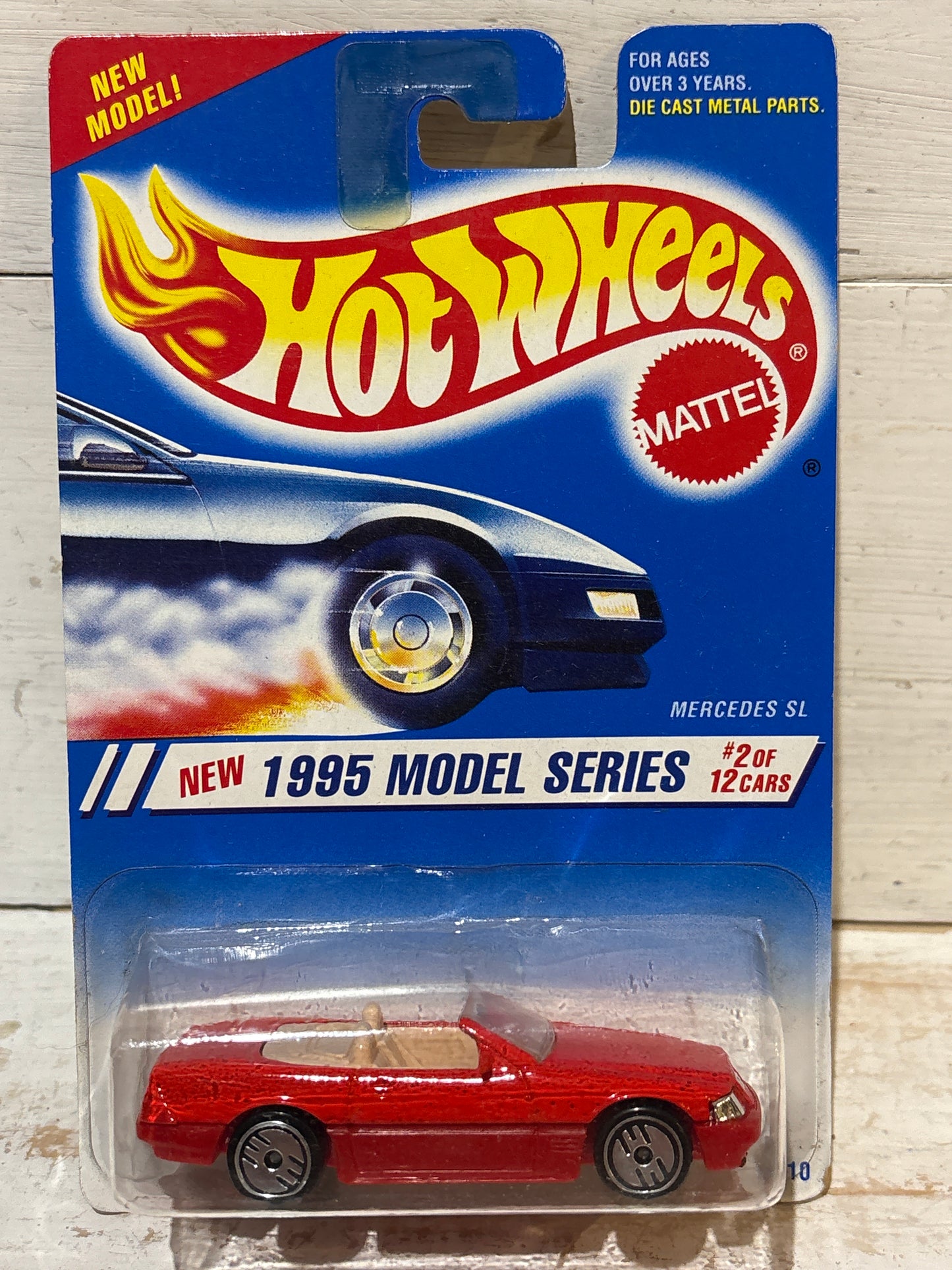Hot Wheels - Mercedes SL - Red with UH Wheels - 1995 Model Series