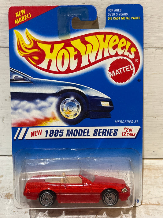 Hot Wheels - Mercedes SL - Red with UH Wheels - 1995 Model Series