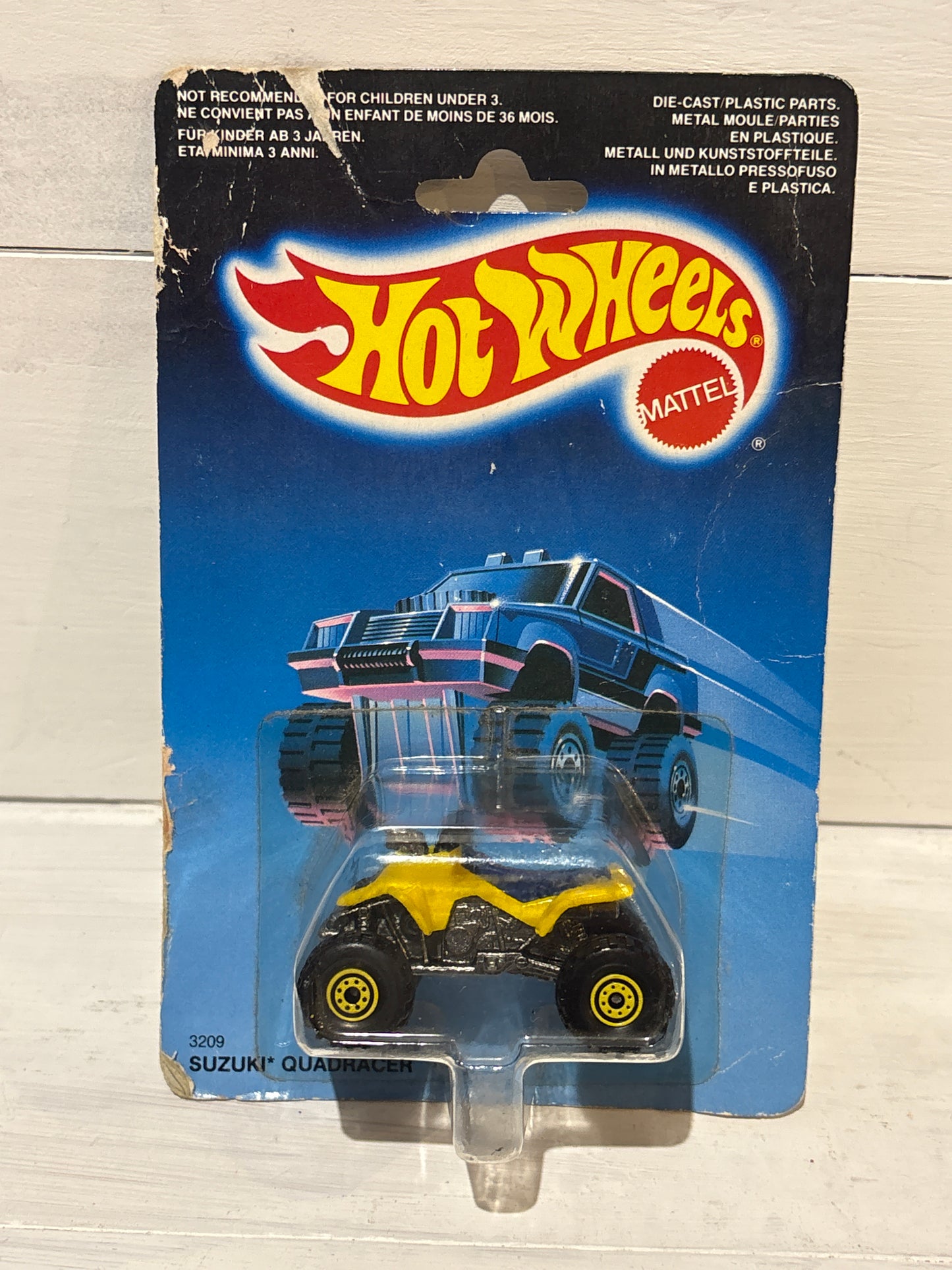Hot Wheels - Suzuki Quadracer - Yellow with YCT Wheels