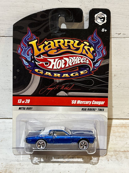 Hot Wheels - Larry’s Garage - ‘68 Mercury Cougar with Signature - Blue
