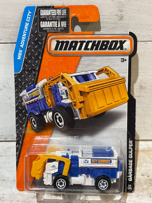 Matchbox - Garbage Gulper - White & Blue