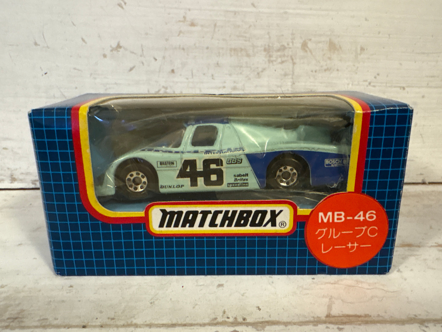 Matchbox - Sauber Group C Racer - Rare Japanese Blue Grid Box