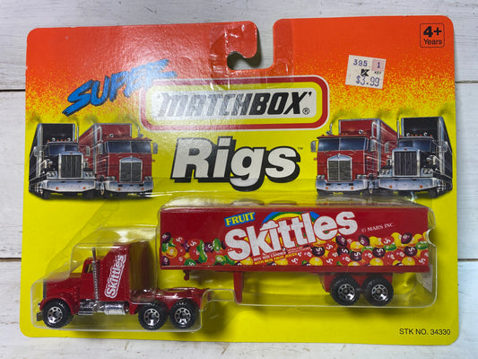 Matchbox Convoy - Kenworth Conventional with Box Van - Skittles - Red Truck