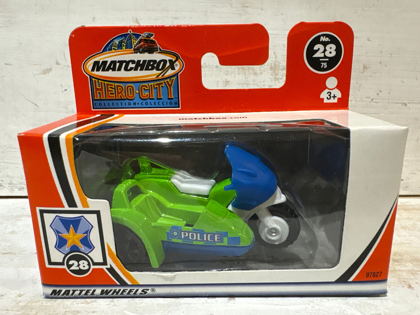 Matchbox Hero City - Police Motorcycle with Sidecar