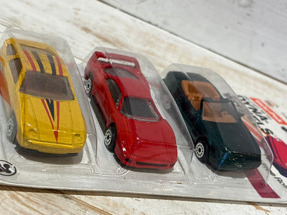 Zylmex - Zee Toys - Dyna wheels 3 pack - Porsche 928, Ferrari F40 & Mercedes 500SL