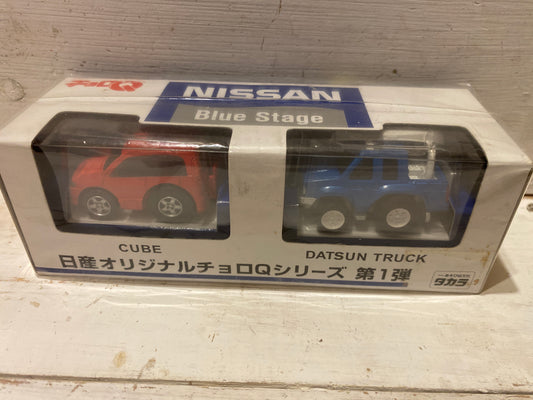 Choro-Q - Nissan Original Series 1st Edition - Blue Stage - Nissan Cube & Datsun Truck