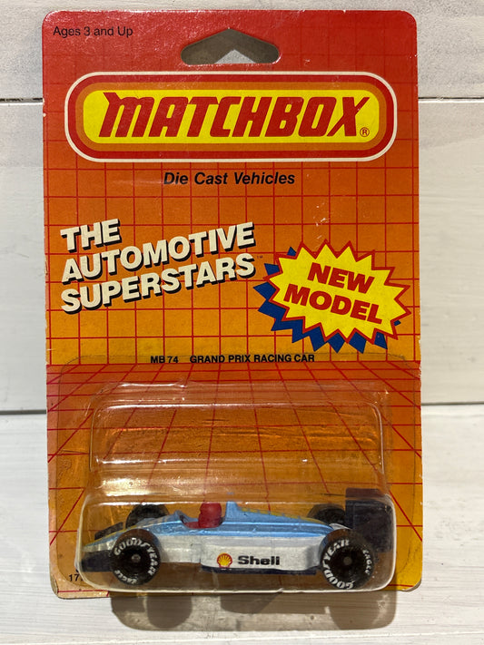 Matchbox - Grand Prix Racing Car - Blue & White
