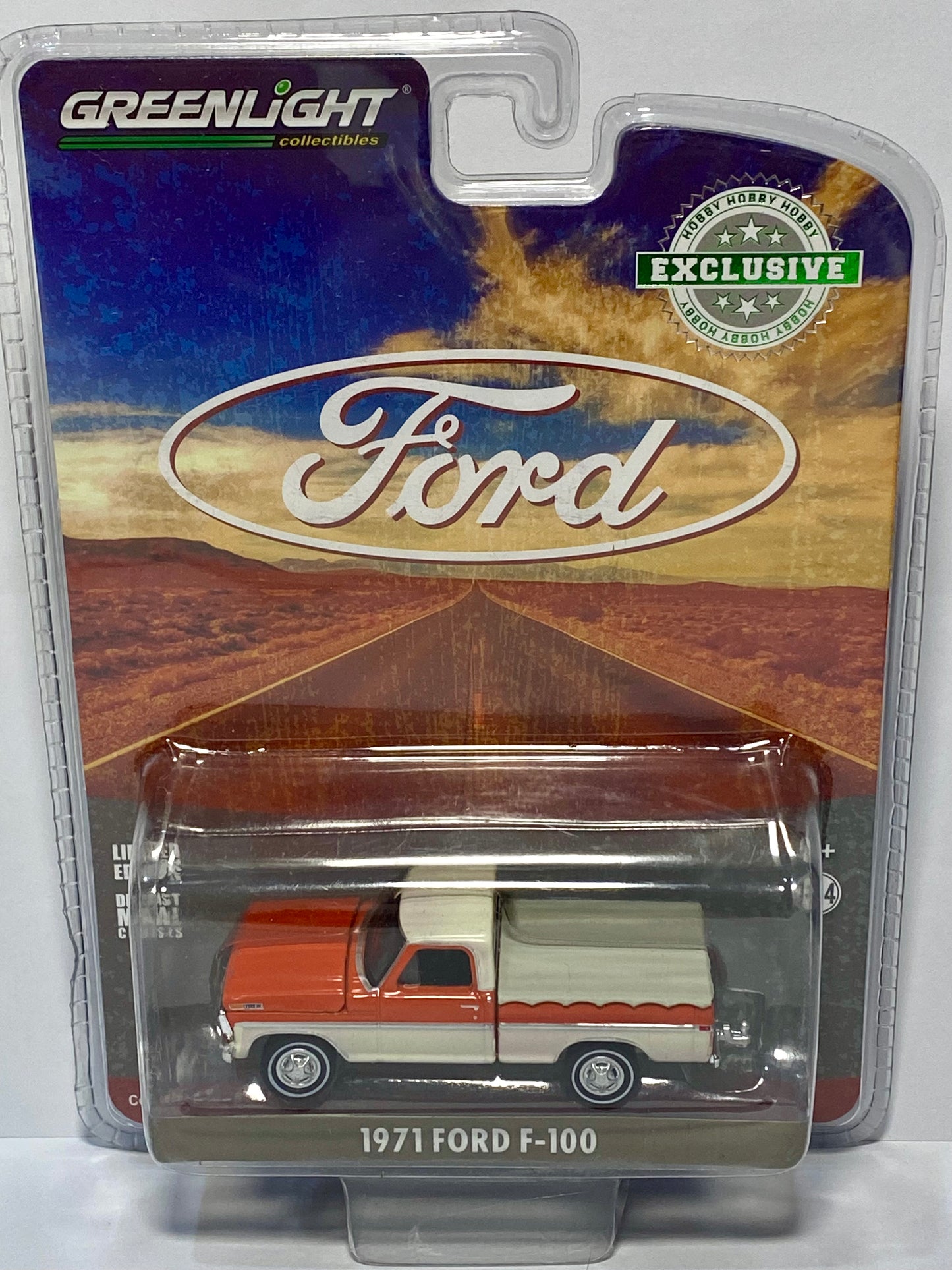 Greenlight Collectibles  1971 Ford F-100 - Red & White