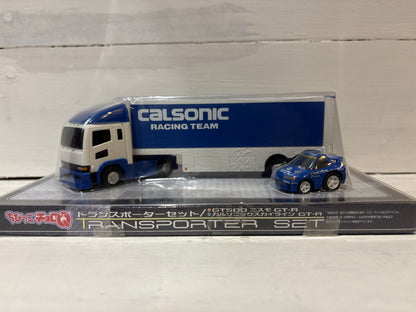 Choro-Q - GT500 Skyline GTR Calsonic Racing Team Transporter