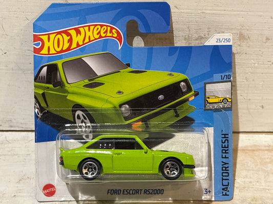 Hot Wheels - Ford Escort RS2000 - Factory Fresh - Lime Green