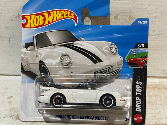 Hot Wheels - Porsche 911 Turbo Cabriolet - Drop Tops - White