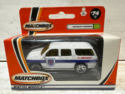 Matchbox - Chevrolet Suburban - White - Westworth Fire Department