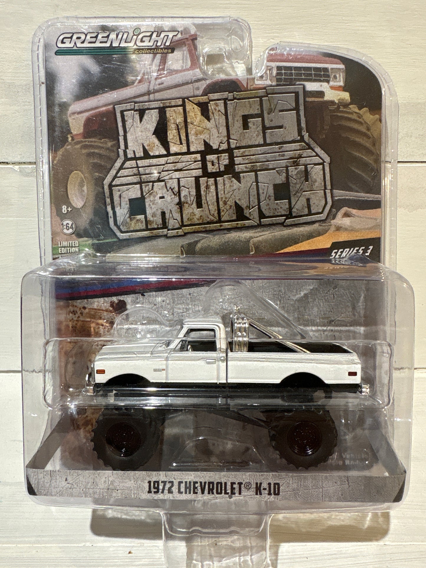 Greenlight Collectibles - Kings of Crunch - 1972 Chevrolet K-10 - White
