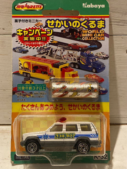 Majorette - Jeep Cherokee Sheriff on rare Japanese Kabaya card
