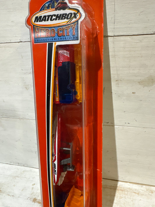 Matchbox Hero City 3 Pack - Fire Engine, Beach Patrol Boat & Demolition Excavator