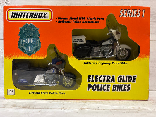 Matchbox Superkings - Electra Glide Police Bikes