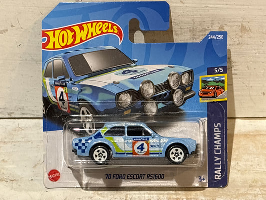 Hot Wheels - ‘70 Ford Escort RS1600 - Rally Champs - Blue