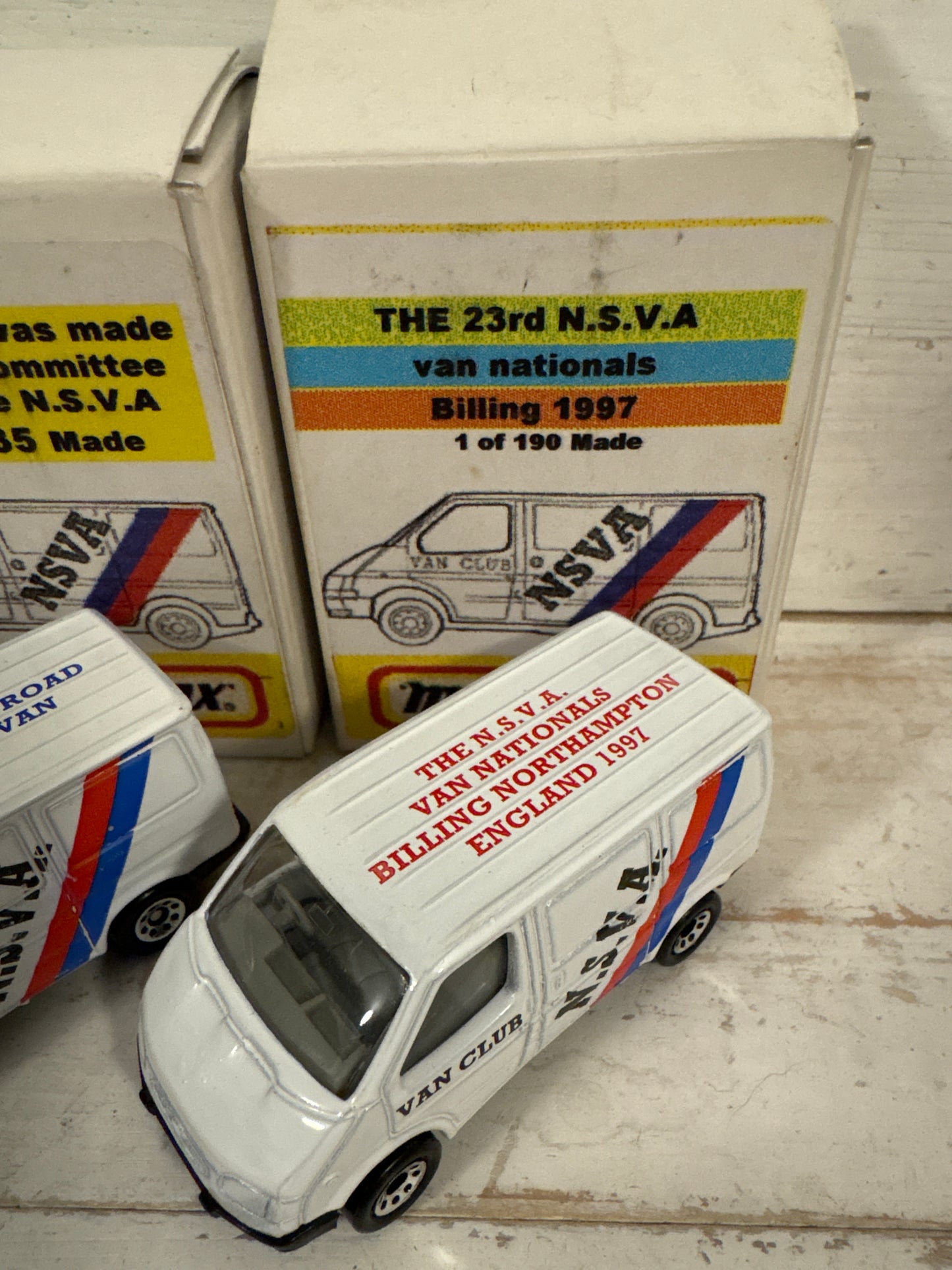 Matchbox - Ford Transits - NSVA van club set 1997