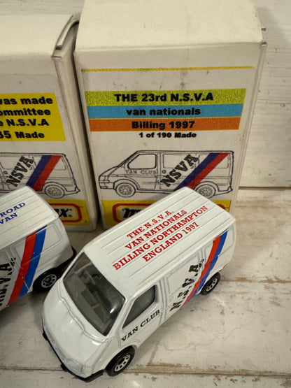 Matchbox - Ford Transits - NSVA van club set 1997
