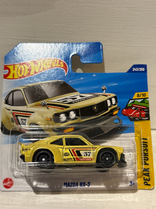 Hot Wheels - Mazda RX-3 - Pale Yellow - Peak Pursuit