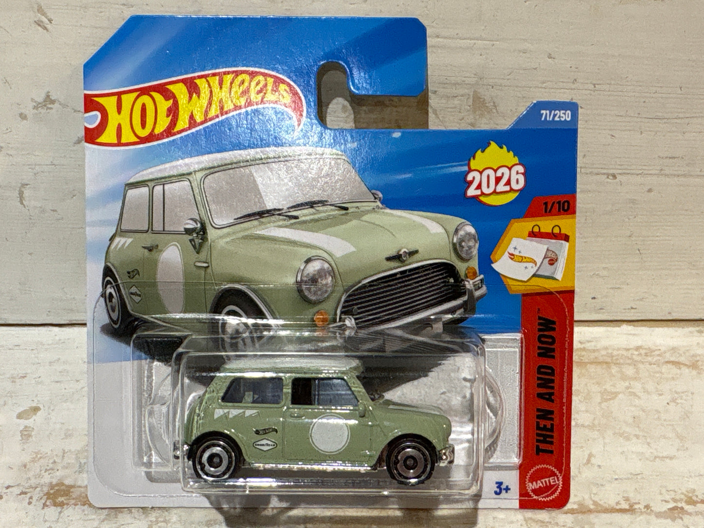 Hot Wheels - Austin Mini Cooper S  - Pale Green - Then and Now