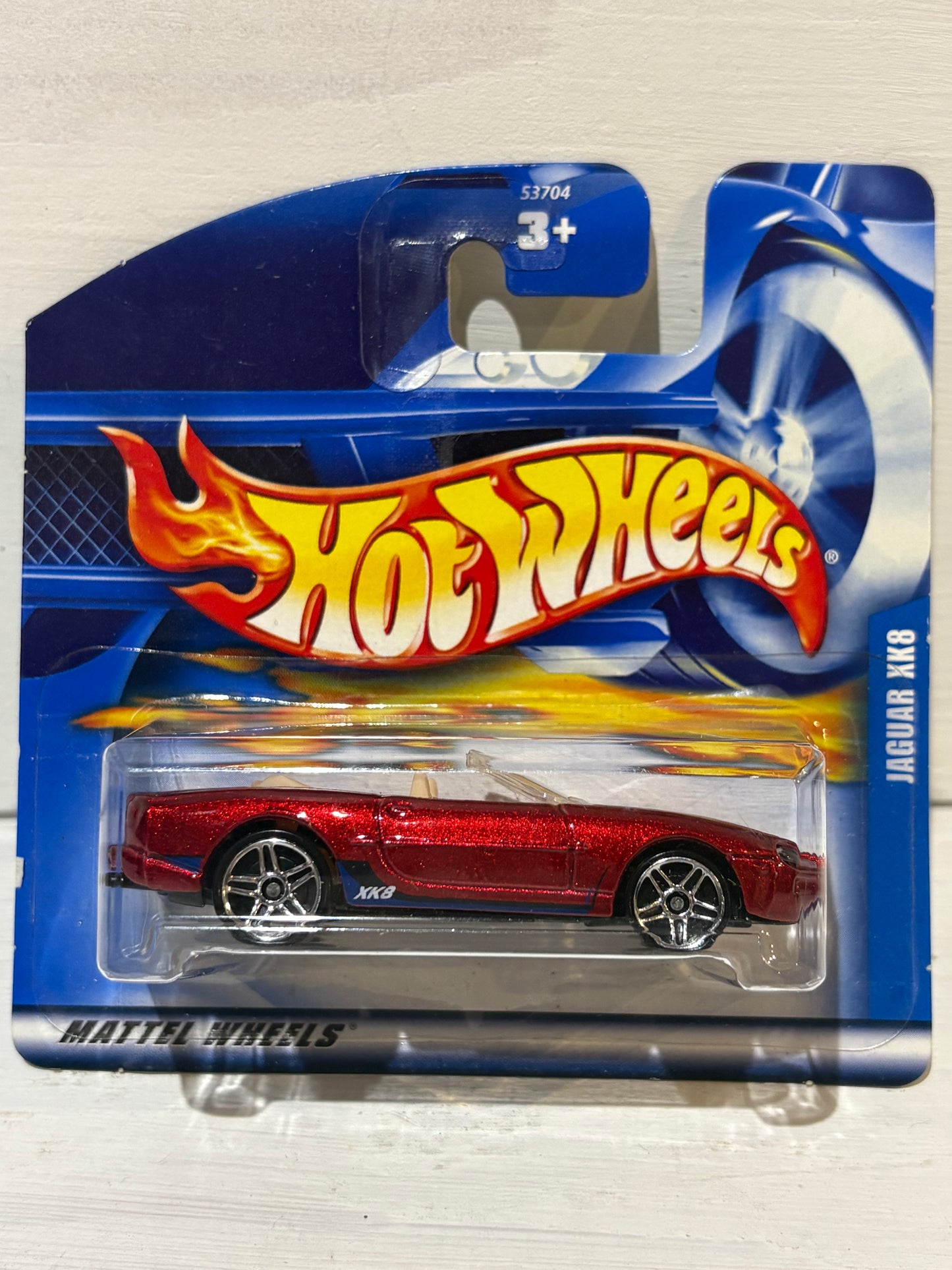Hot Wheels - Jaguar XK8 - Metallic Red on Rare Short Card