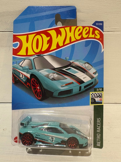 Hot Wheels - McLaren F1 GTR - Retro Racers - Turquoise on Japanese Card