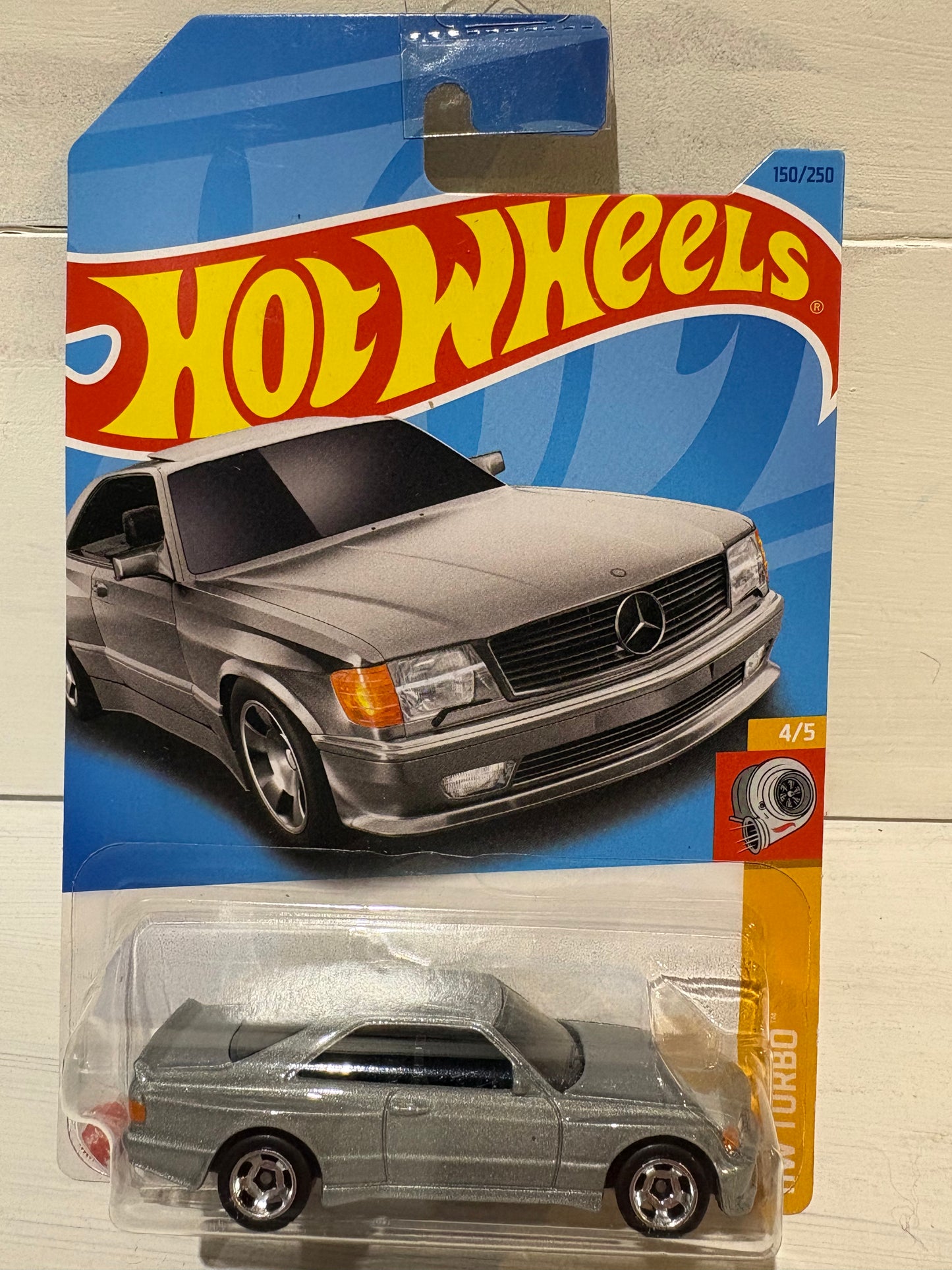 Hot Wheels - ‘89 Mercedes Benz 560 SEC AMG - HW Turbo - Silver-grey
