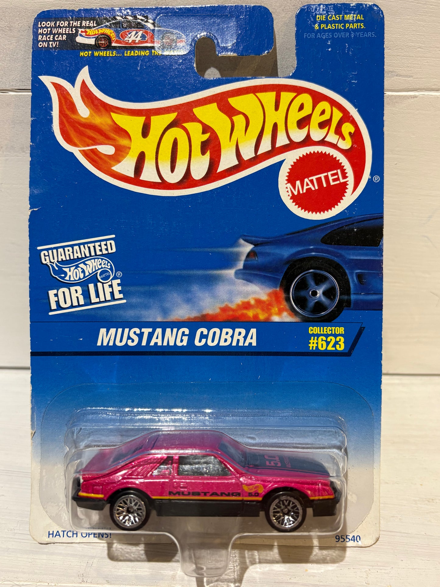 Hot Wheels - Mustang Cobra - Pink - Ex Corgi Junior Casting