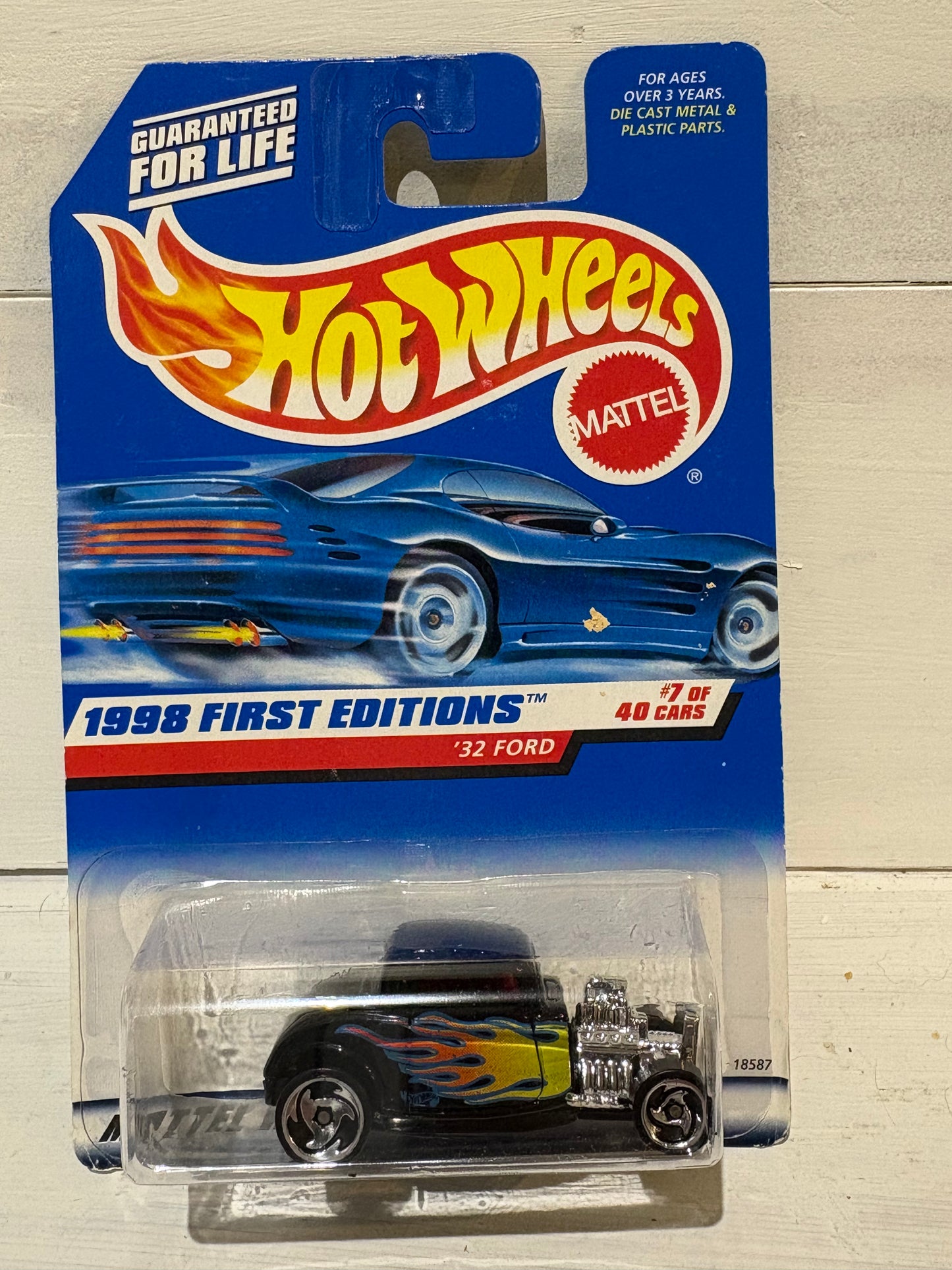 Hot Wheels - ‘32 Ford - 1998 First Editions - Black with Flames