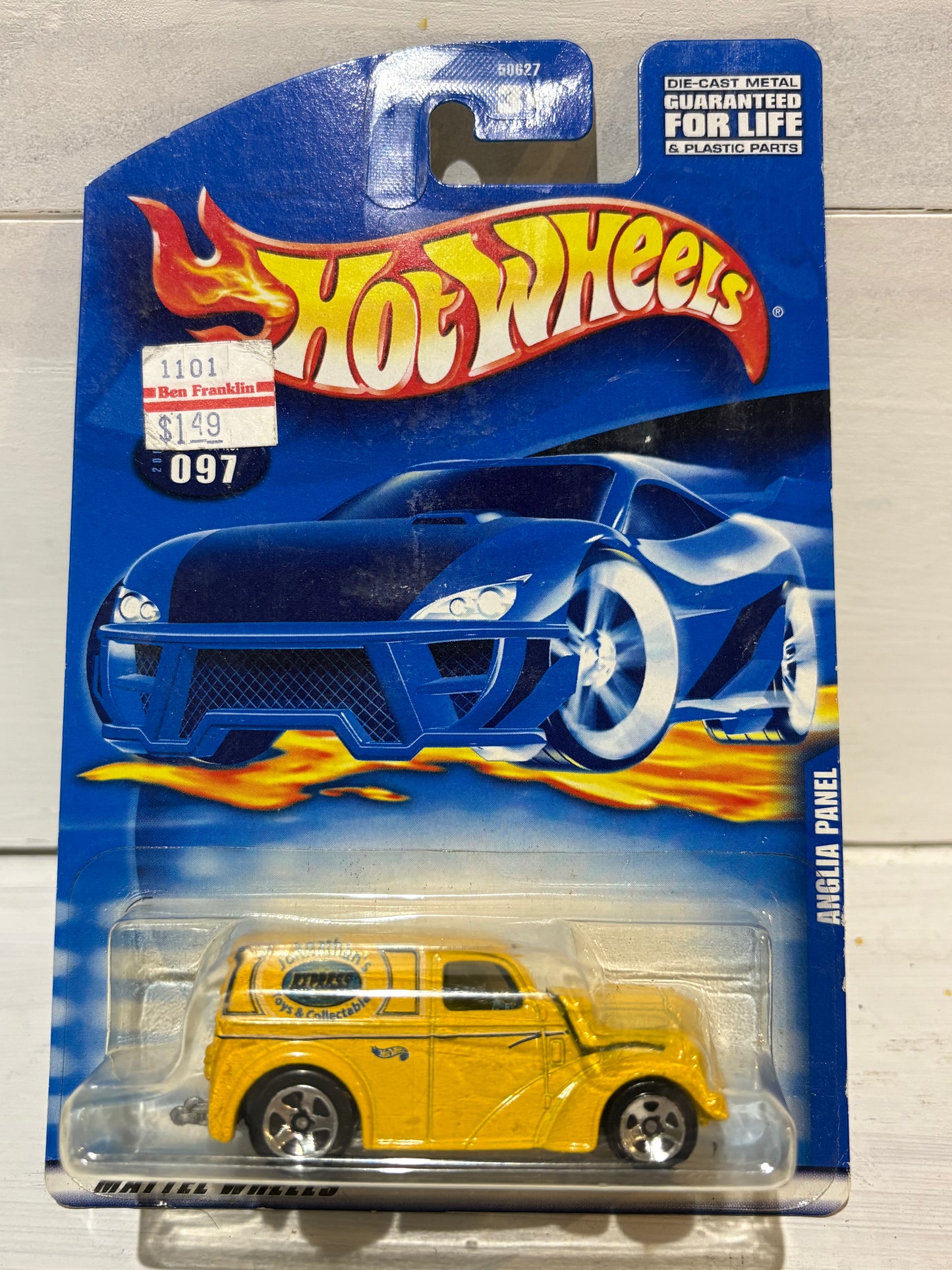 Hot Wheels - Ford Anglia Panel - Yellow - 2001 Collector # 097