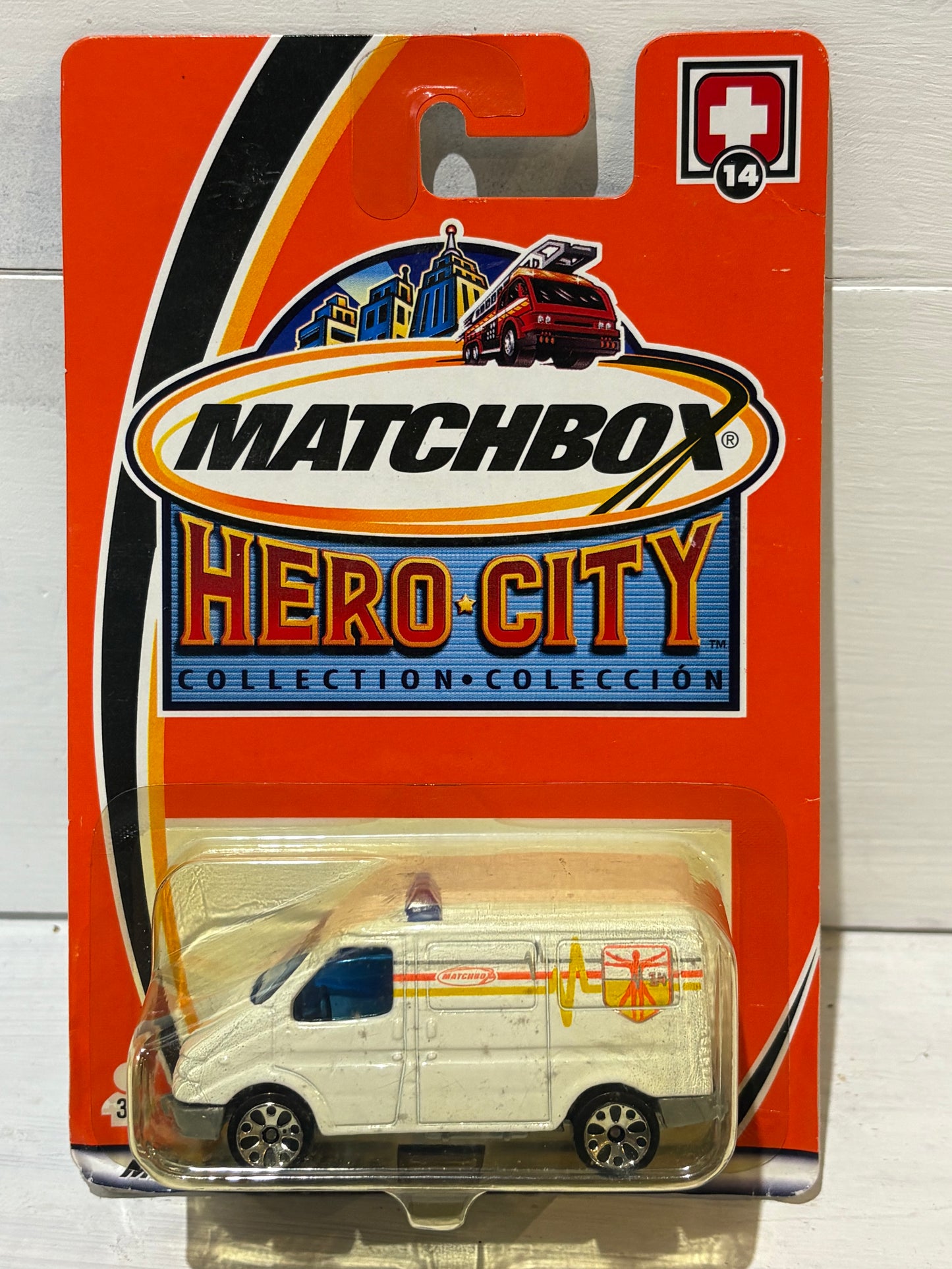 Matchbox - Ford Transit Van - on Rarer Hero City Card