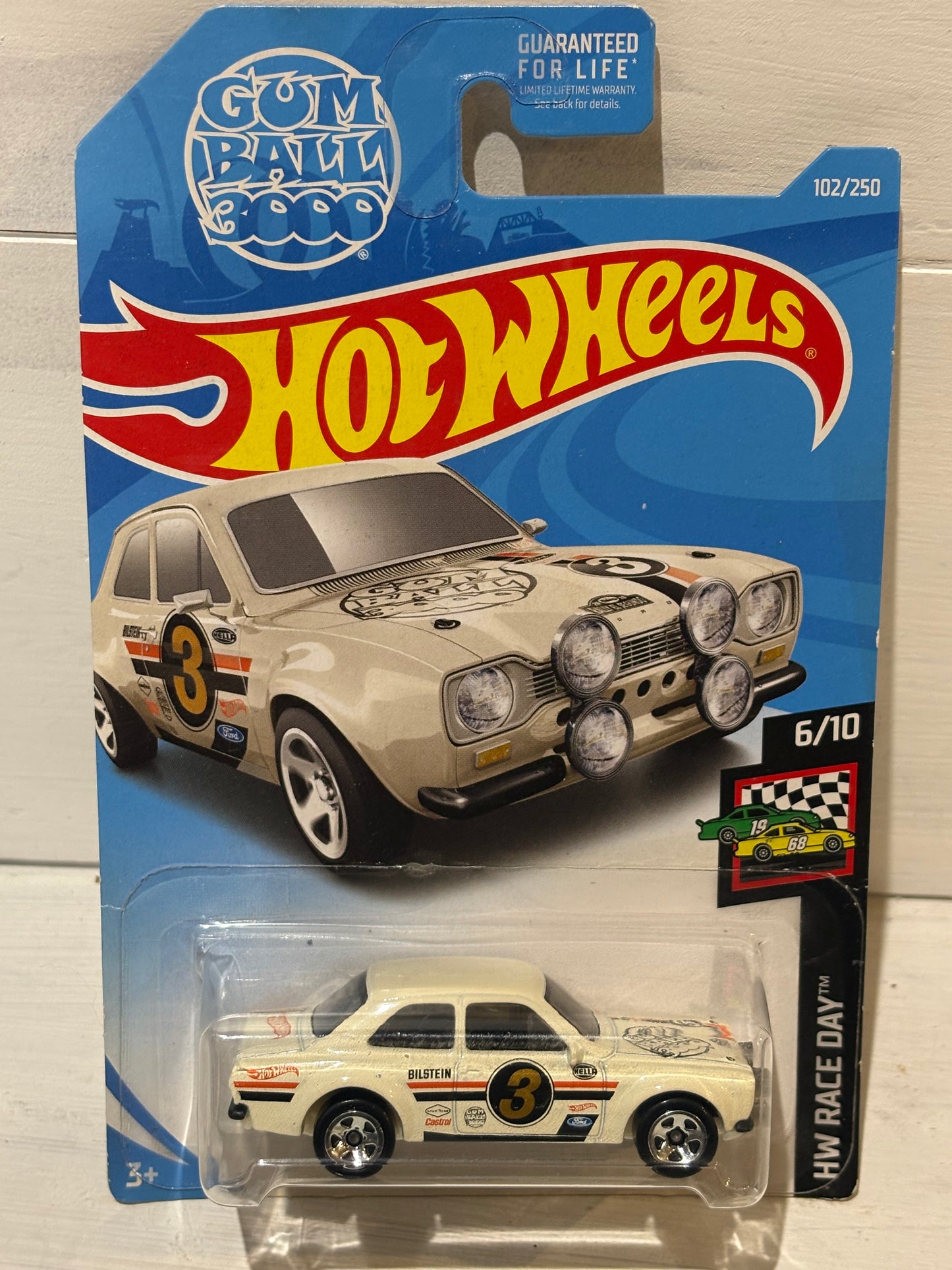 Hot Wheels - ‘70 Ford Escort RS1600 - HW Race Day - White Gumball 3000