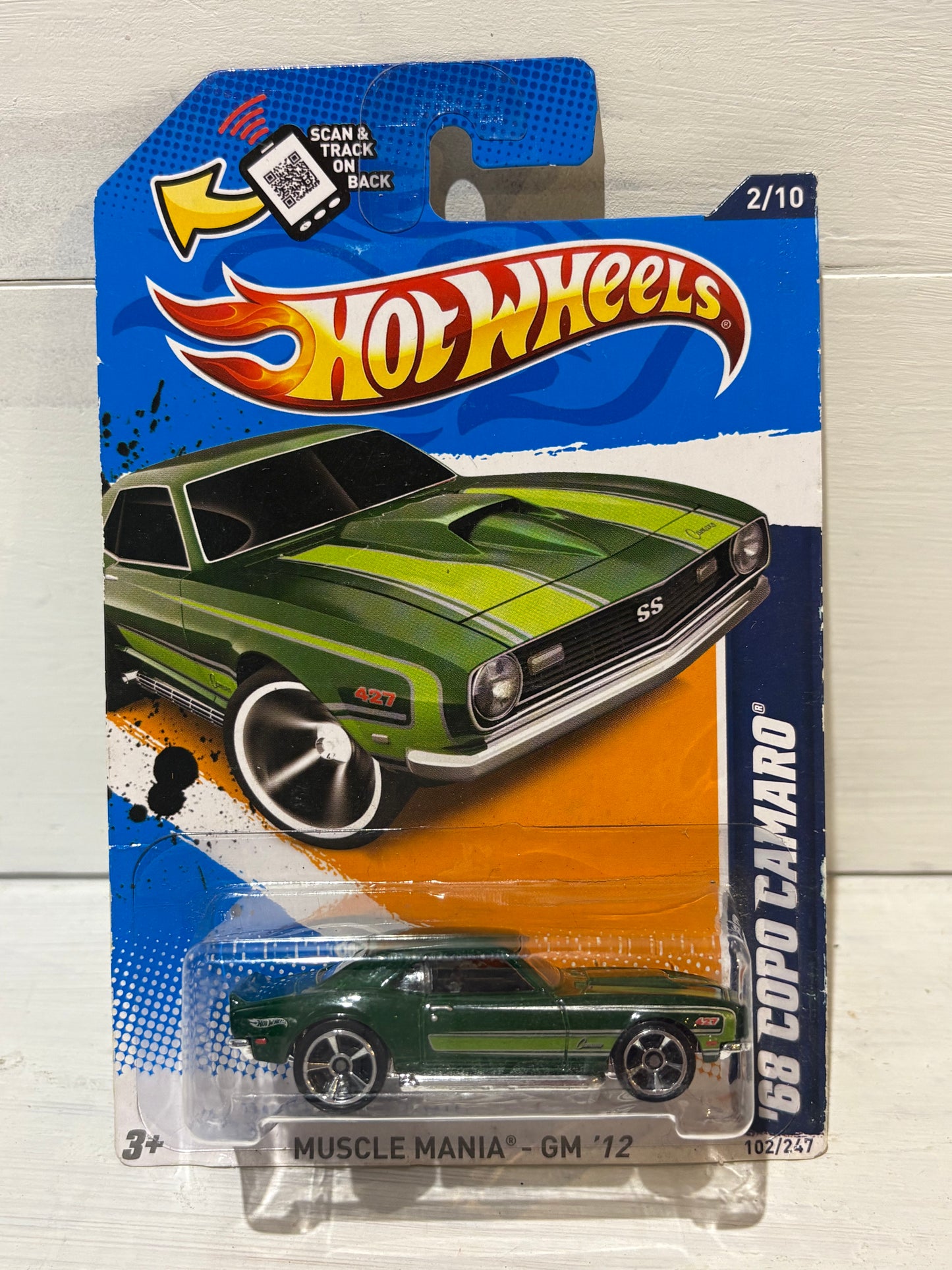 Hot Wheels - ‘68 Copo Camaro - Muscle Mania GM ‘12 - Green