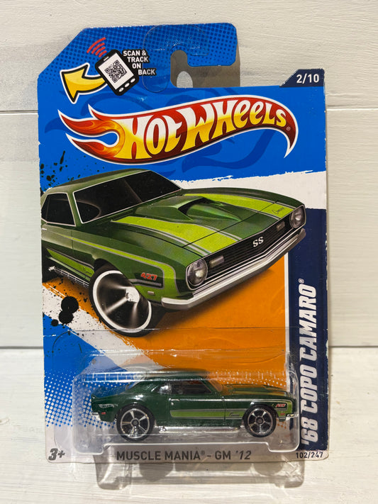 Hot Wheels - ‘68 Copo Camaro - Muscle Mania GM ‘12 - Green