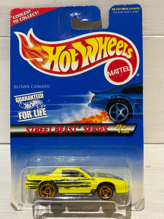 Hot Wheels - Blown Camaro - Street Beast Series - Neon Yellow