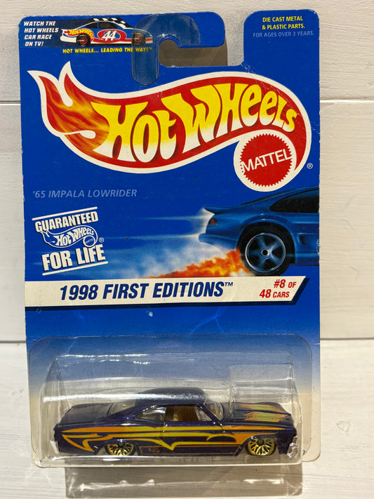 Hot Wheels - ‘65 Impala Lowrider - 1998 First Editions - Purple - Earlier Card Variation (#8 of 48)